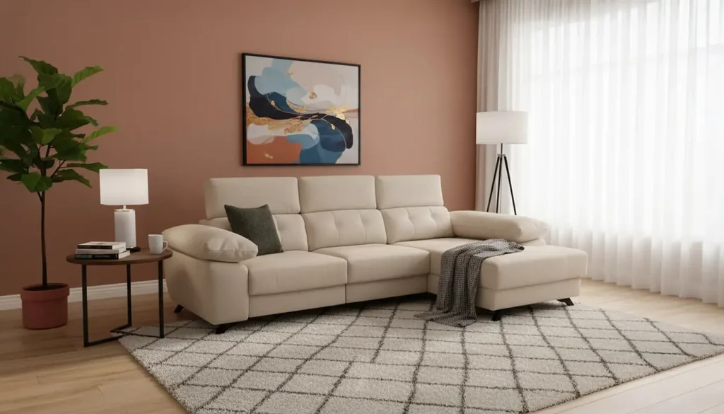 Las mejores telas para sofás si tienes niños: resistentes, fáciles de limpiar y duraderas 28 Sofá chaiselongue alhambra